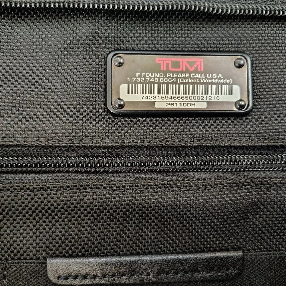 Tumi Alpha Organizer Brief Portfolio Black Bag
